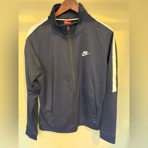 Nike Men's M Navy and White track jacket